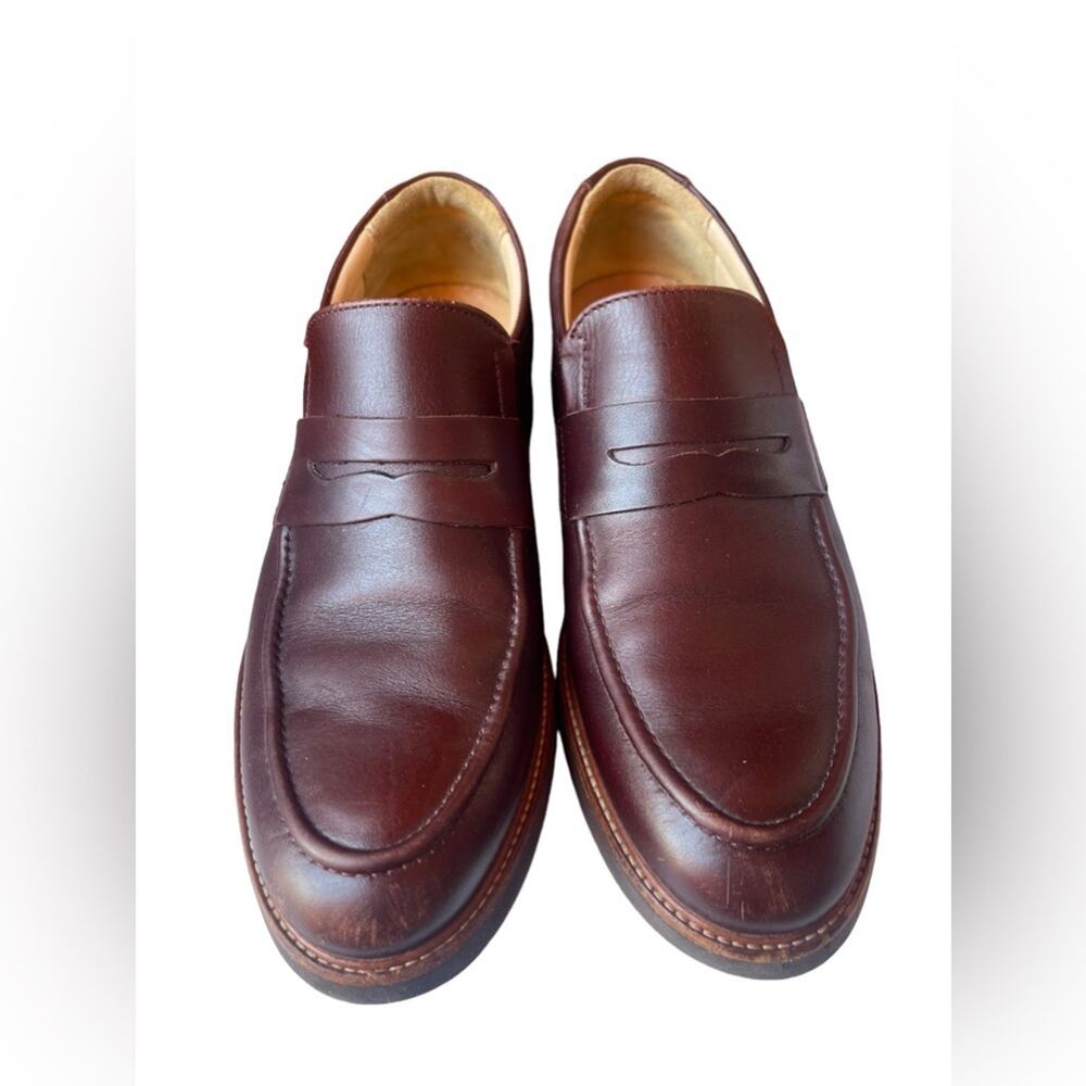 Samuel Hubbard Brown Leather Slip On Comfort Dress Shoes Size 9